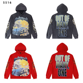 Godspeed Racing Print Terry Casual Hooded Sweatshirt-4570  